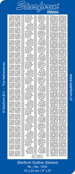 Starform SILVER 1033 BORDERS & CORNERS Peel Stickers