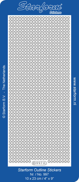 Starform MINI TEENY TINY STARS N997 SILVER Peel Stickers