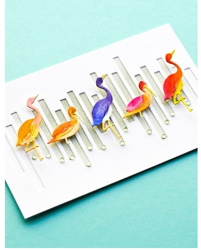 Memory Box Graceful Ocean Birds Cutting Die 100% Steel