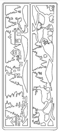 Peel-Offs Sticker Landscape Silhouette 2 silver