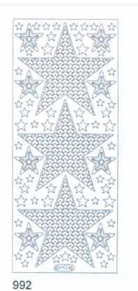 Starform Big Star 992 Silver Peel Stickers