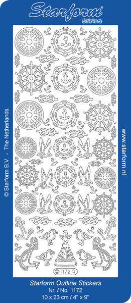 Starform BOATING NAUTICAL1172 Gold Peel Stickers OUTLINE