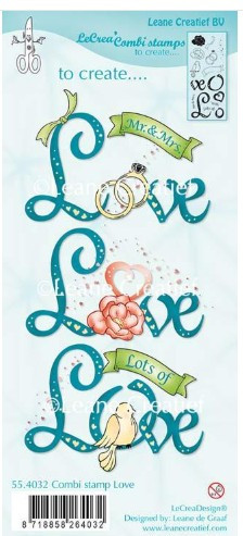 Leane Creatief- Clear Stamp- Love 554032