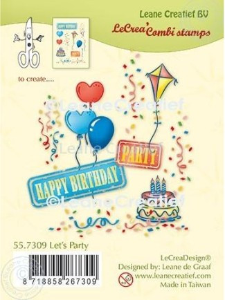 Leane Creatief- Clear Stamp- Let’s Party 55.7309
