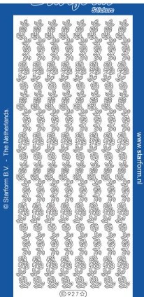 Starform Deco Stickers - Deco Stickers - Rose Borders Silver Peel Stickers