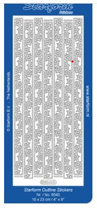 Starform Deco Stickers - Ribbon Border-Poinsettia Gold