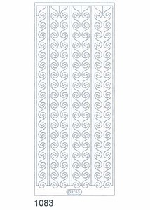 Starform Deco Sticker Swirl Border Transparent Glitter Silver Peel Stickers