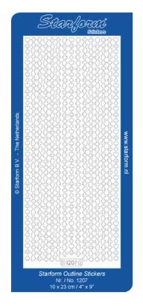 Starform Deco Stickers - Borders Playing Card Shapes Stickers 1207 Silver