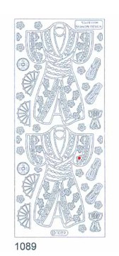 Starform Kimono 1089 GOLD Peel Stickers Asian