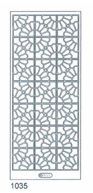 Starform Deco Stickers - Flower Squares 1035 Silver Stickers