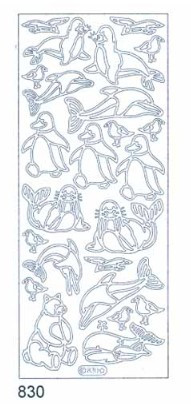 Starform Deco - Sea Animals Peel Stickers 830 Gold