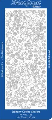 Starform Deco Stickers - Flower Spray silver 123 Peel Stickers