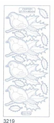 Starform Deco - Stitch by Design Stickers - Birds Trans Gold