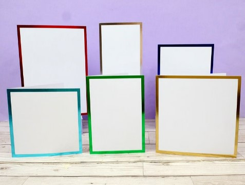 Hunkydory Crafts Foiled Edge Card Blanks- 300gsm Cards & 100gsm Envelopes- 36 card bundle- Festive Edition