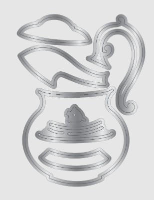 Crafter's Companion - Signature Collection by Sara Davies- The Gilded Age- Teapot Die & Stencil Set