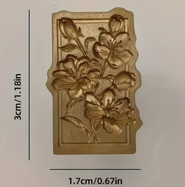 Sealing Wax Alloy Seal Stamps - Set of 6 Beautiful 3D Flowers