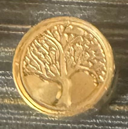 Sealing Wax Seal Stamp -5/8" Round Mini Brass Tree