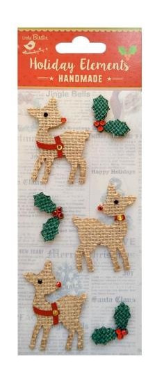 Little Birdie Crafts - Burlap Reindeer Stickers Cute!