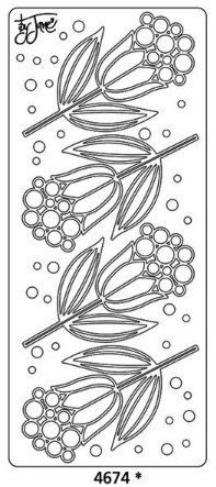 Peel-Offs Candy Flower 3- Gold 4674 Peel Stickers