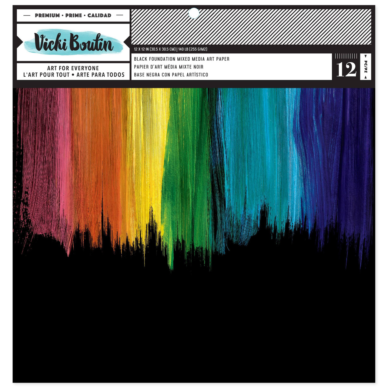 Vicki Boutin Black Foundation Mixed Media Paper 12-Sheets 350 gsm 25 pound