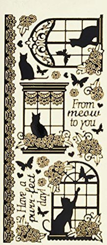 Dazzles Cat in the Window Stickers HOTP2570