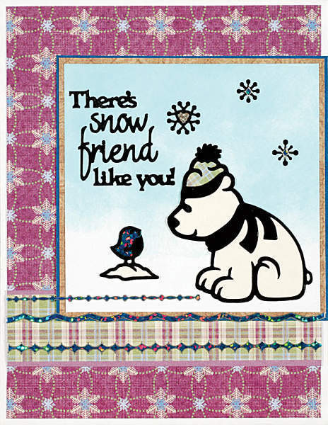 HOTP Dazzles 2464 Snow Bears Black Peel Style Stickers