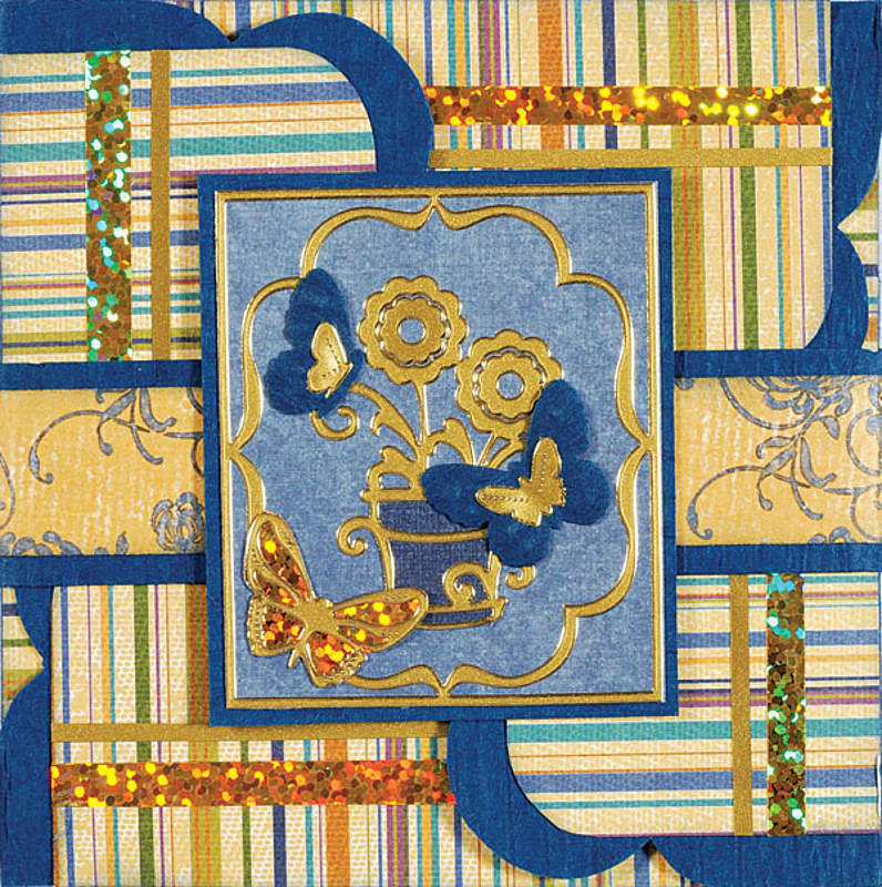 HOTP Dazzles N1609 GOLD Bloom Outline Peel Sticker