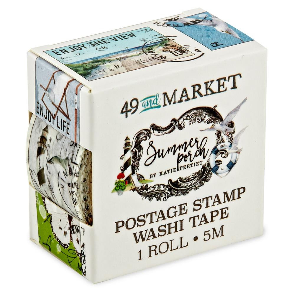 49 and Market Summer Porch Postage Washi Roll By Katie Pertiet