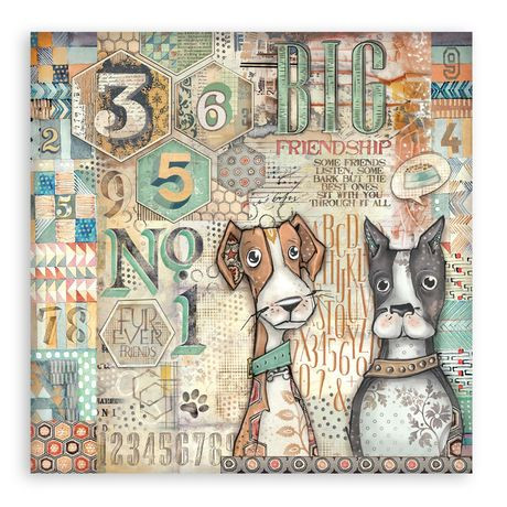 Stamperia - 8X8 Furry Friends Paper Pad SBBSXB18