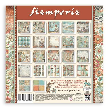 Stamperia - 8X8 Furry Friends Paper Pad SBBSXB18