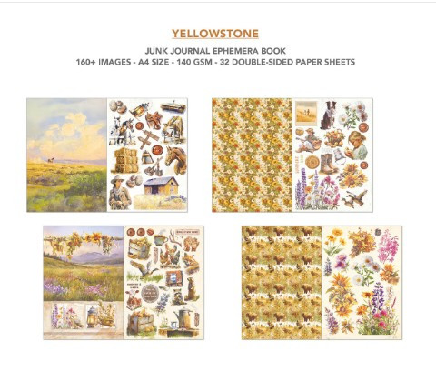 Yellowstone Junk Journal & Ephemera Book A4 32/Pkg