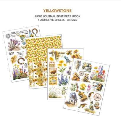 Yellowstone Junk Journal & Ephemera Book A4 32/Pkg