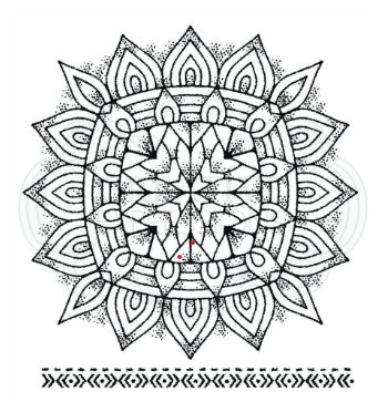 Woodware Clear Singles Mandala Two 4 in x 4 in stamp