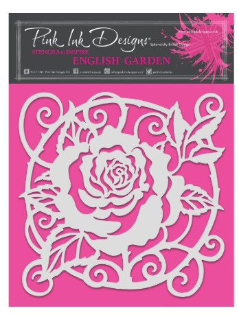 Pink Ink Designs English Garden 8 in x 8 in Stencil