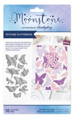 Hunkydory Crafts Moonstone Dies Stitched Flutterbyes