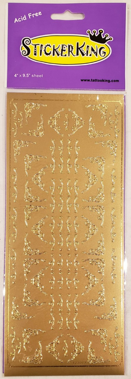 Sticker King Gold Foil Corners Outline Peel Sticker