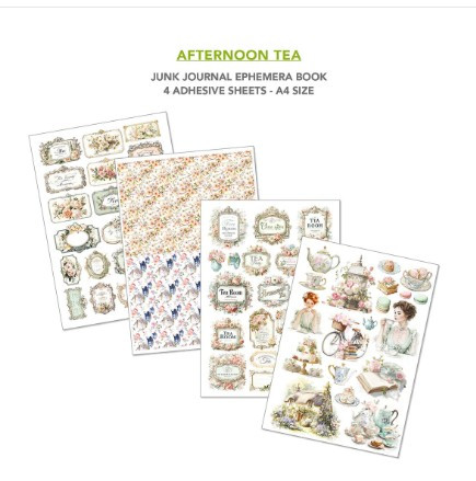 Ciao Bella Afternoon Tea Junk Journal & Ephemera Book A4 32/Pkg