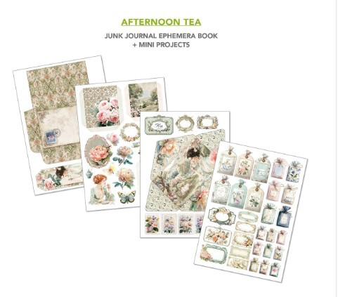 Ciao Bella Afternoon Tea Junk Journal & Ephemera Book A4 32/Pkg