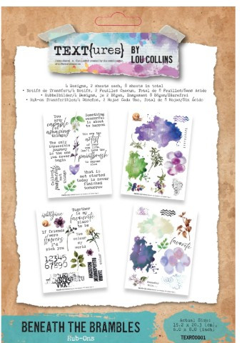 TEXT{ures} Beneath the Brambles 6in x 8in Rub-On Transfer Set