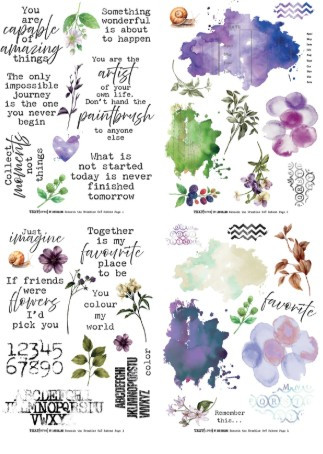 TEXT{ures} Beneath the Brambles 6in x 8in Rub-On Transfer Set