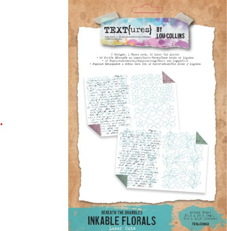 TEXT{ures} Beneath the Brambles Laser Cut Inkable Florals Pack