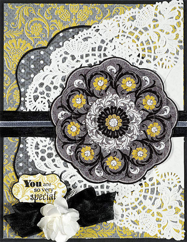 Fluerettes Fabric Flower Stickers Satin Flowers Black 4pc Per Pack Mark Richards | SKU: 10717