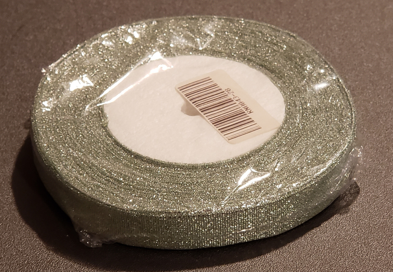 25 yd Metallic Glitter Ribbon 5/8" Light Blue 25-yards RN0043-28