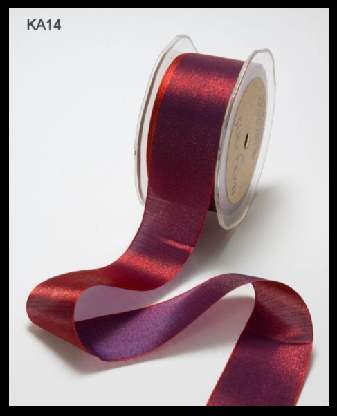 1/4 Inch Woven Iridescent Ribbon - KA14 - RED/BLUE