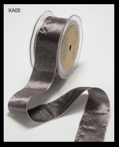 1/4 Inch Woven Iridescent Ribbon -KA-4-05 - DARK SILVER IMPORTANT NOTE