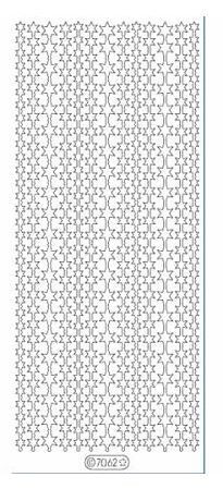 Starform GLITTER RED GOLD N7062 Star Borders Stickers Peel Outline