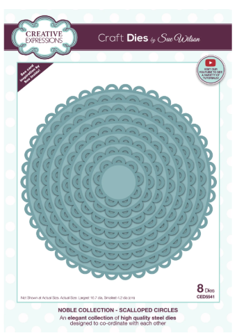 Creative Expressions- Sue Wilson- Noble Collection- Scalloped Circles Craft Die