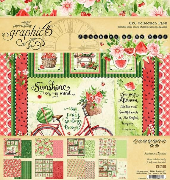 Graphic 45 8x8 Collection Pack- Sunshine on My Mind