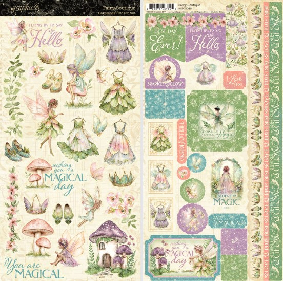 Graphic 45- Cardstock Sticker Set- Fairy Boutique