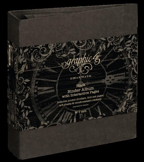 Graphic 45- Binder Album with Interactive Pages – Black